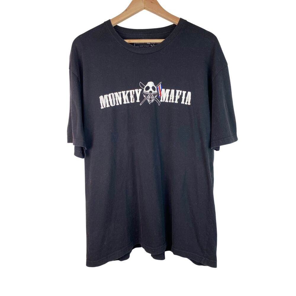 Monkey Mafia Men's‎ Size 2XL Black Skull Logo Short Sleeve Crew Neck T-Shirt *